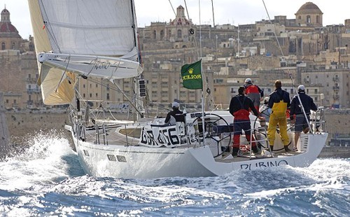 Rubino, finishing the long race, second boat to finish in real time ©  Rolex/ Kurt Arrigo http://www.regattanews.com